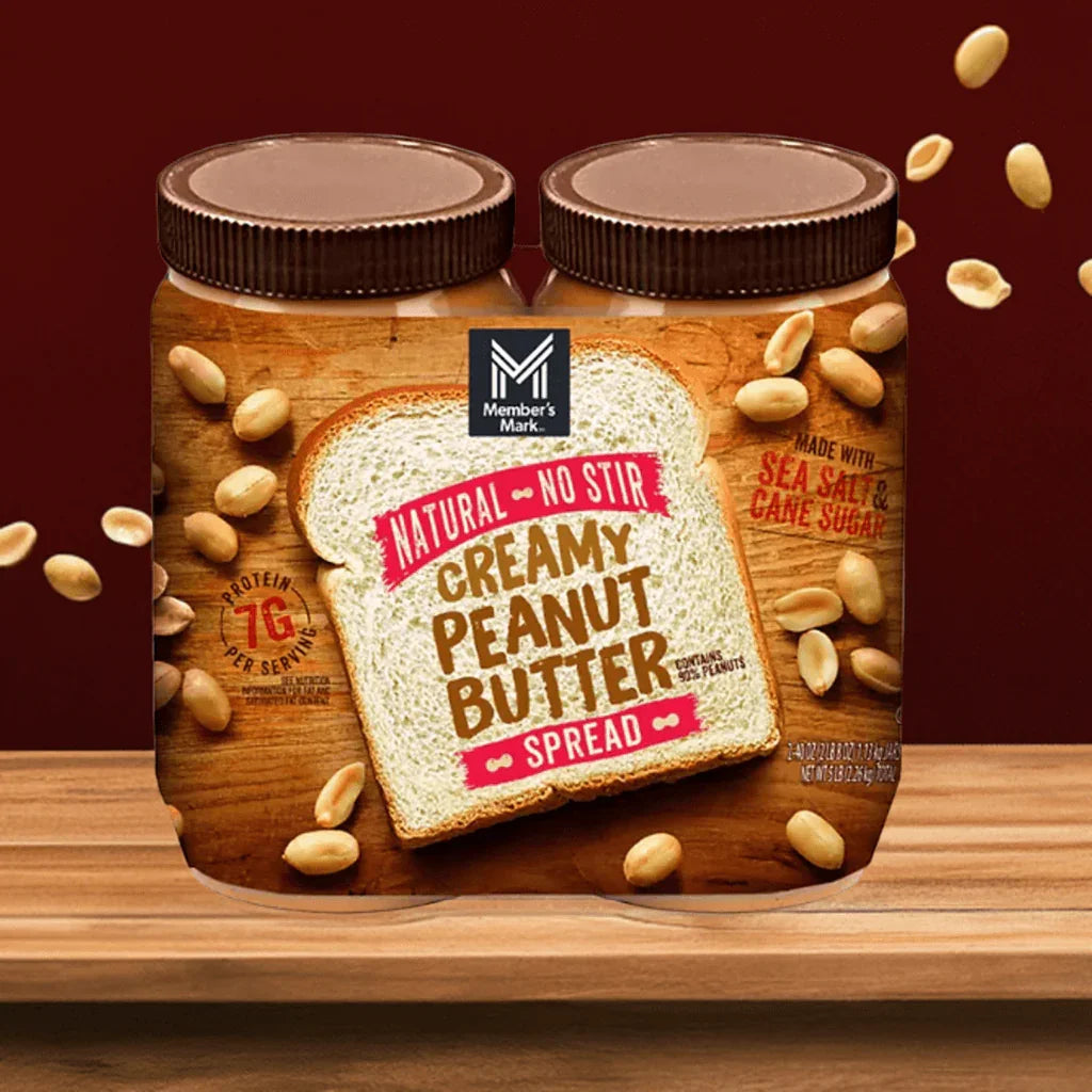 Member's Mark Natural Creamy Peanut Butter, 40 oz., 2 pk.