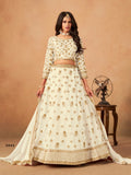 Anaita White Organza Lehenga Choli With Heavy Embroidery Work