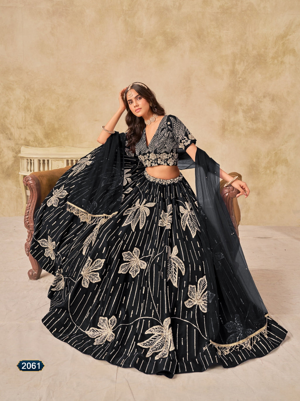 Anaita Black Heavy Art Silk Lehenga Choli With Embroidery Work