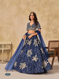 Anaita Navy Blue Heavy Art Silk Lehenga Choli With Embroidery Work