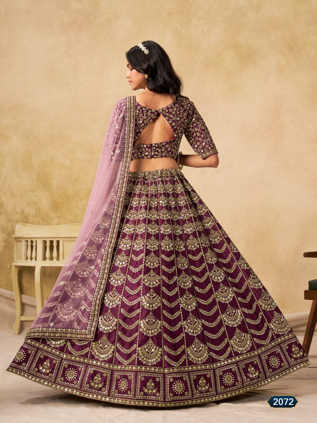 Anaita D Purple Art Silk Lehenga Choli With Heavy Embroidery Work