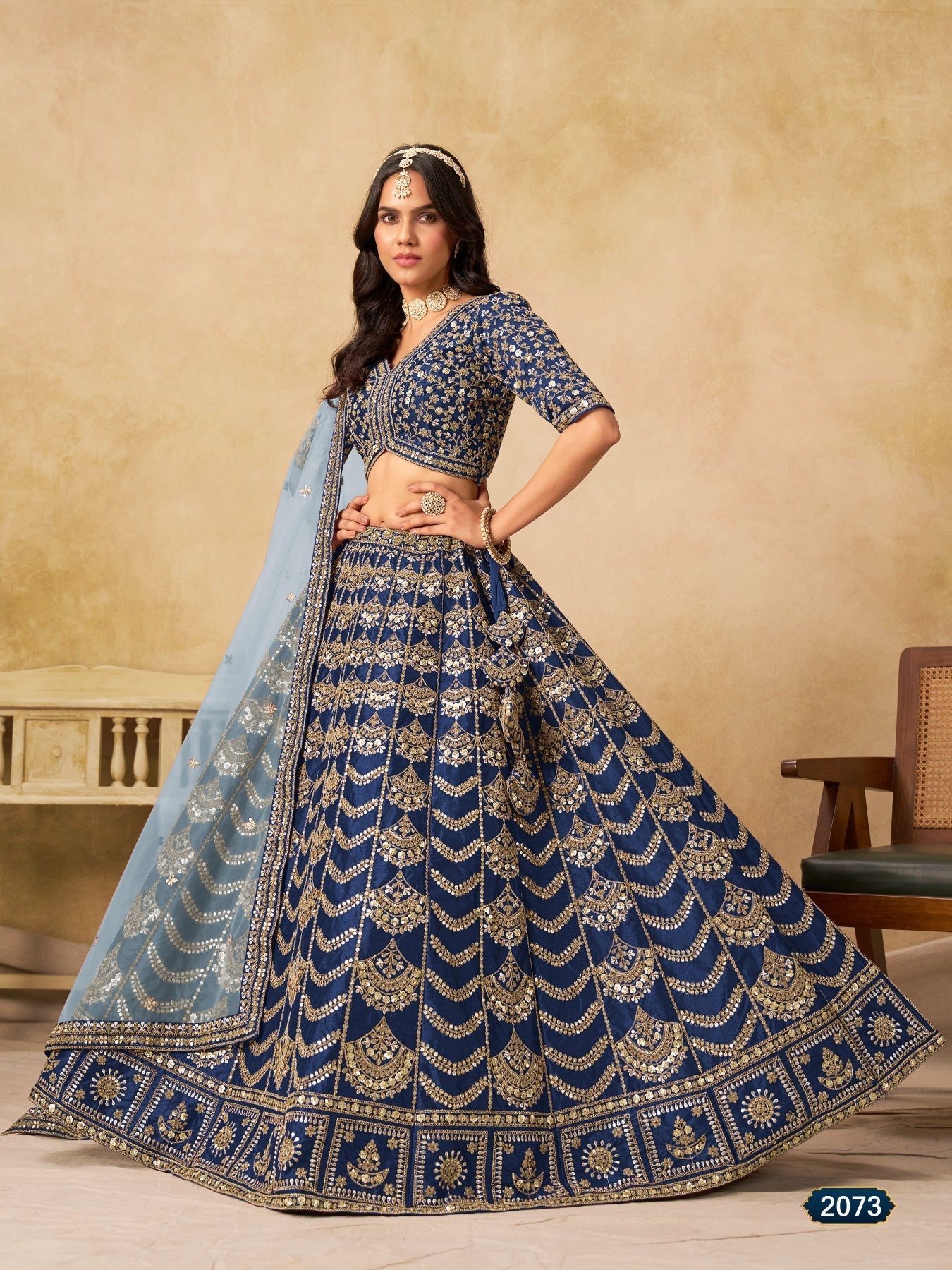 Anaita Teal Blue Art Silk Lehenga Choli With Heavy Embroidery Work