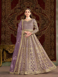 Anaita Purple Embroidered Net Anarkali Suit