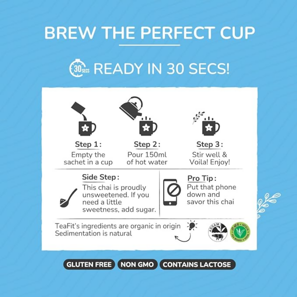 TeaFit Premium NO SUGAR Instant Lemongrass Tea Premix