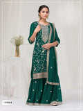 Anaita Dark Green Vichitra Suit With Heavy Embroidery Work