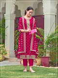 Anaita Red Fox Georgette Suit with Embroidery & Sequence Work