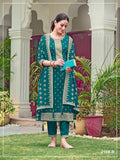 Anaita Emerald Fox Georgette Suit with Embroidery & Sequence Work