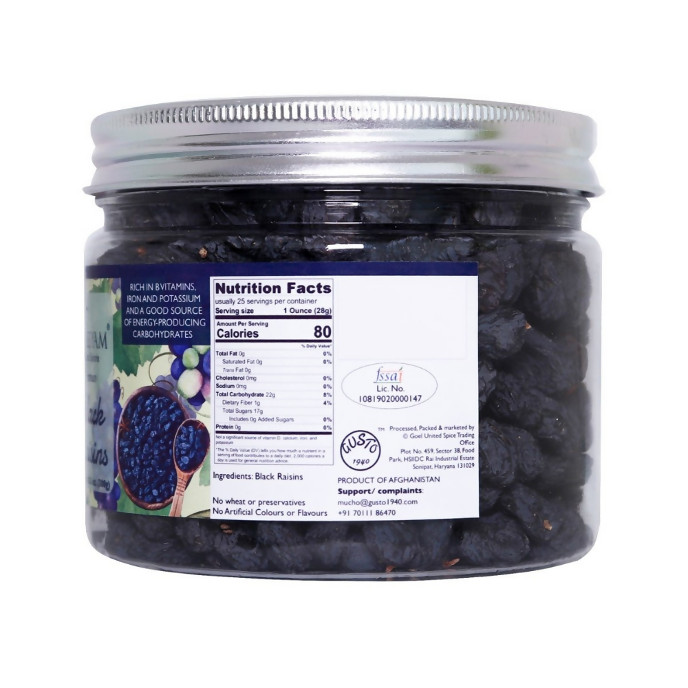 Tassyam Organics Seedless Black Raisins