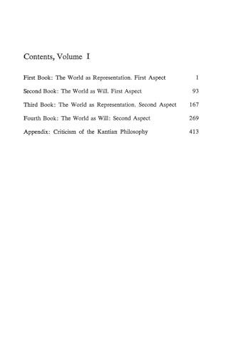 The World as Will and Representation, Vol. 1 by Schopenhauer, Arthur