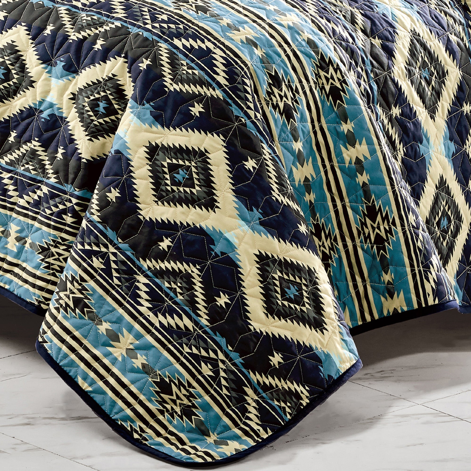 Closeout - 3 Piece Boho Style Print Bedspread Set King & Queen Size for Bedroom