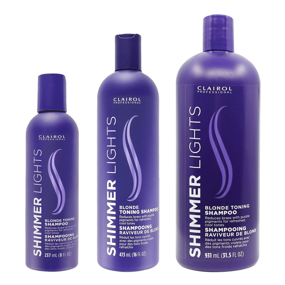 Clairol Professional Shimmer Lights Blonde Toning Shampoo, 8 Oz