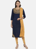 Souchii Beige Solid Cotton Dupatta with Tassels