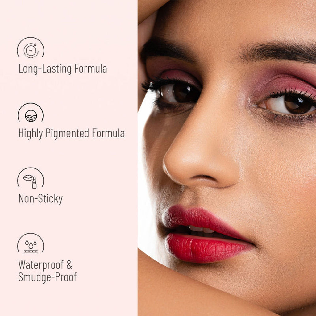Swiss Beauty Ultra Smooth Matte Liquid Lipstick - 21 Peach Red
