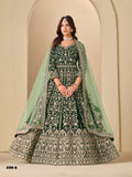 Anaita D Green Velvet Anarkali Suits With Heavy Embroidery Work