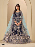Anaita Navy Velvet Anarkali Suits With Heavy Embroidery Work