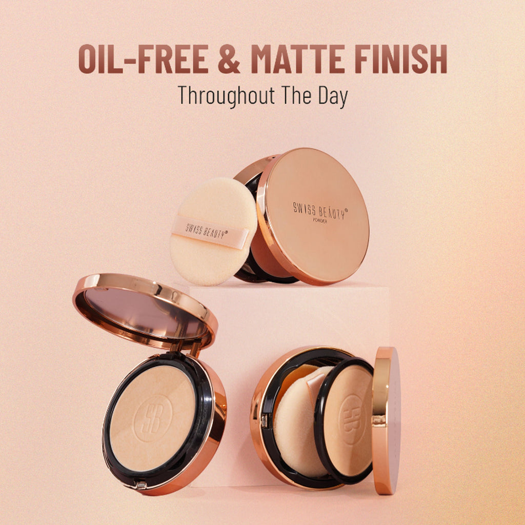 Swiss Beauty Silky & Smooth Oil Control Powder - 1 Nude Begie