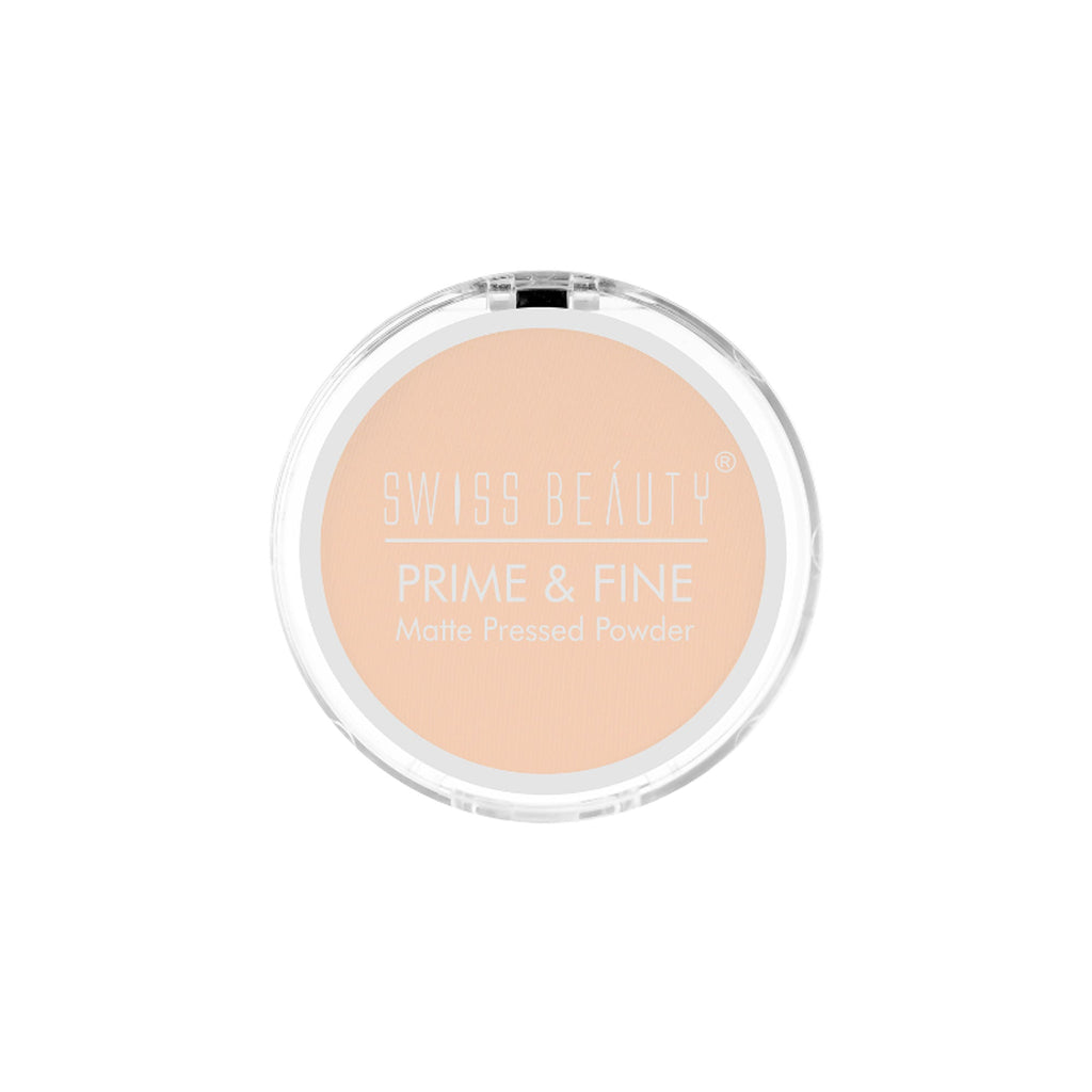 Swiss Beauty Prime & Fine Matte Pressed Powder - 1 Classic Ivory