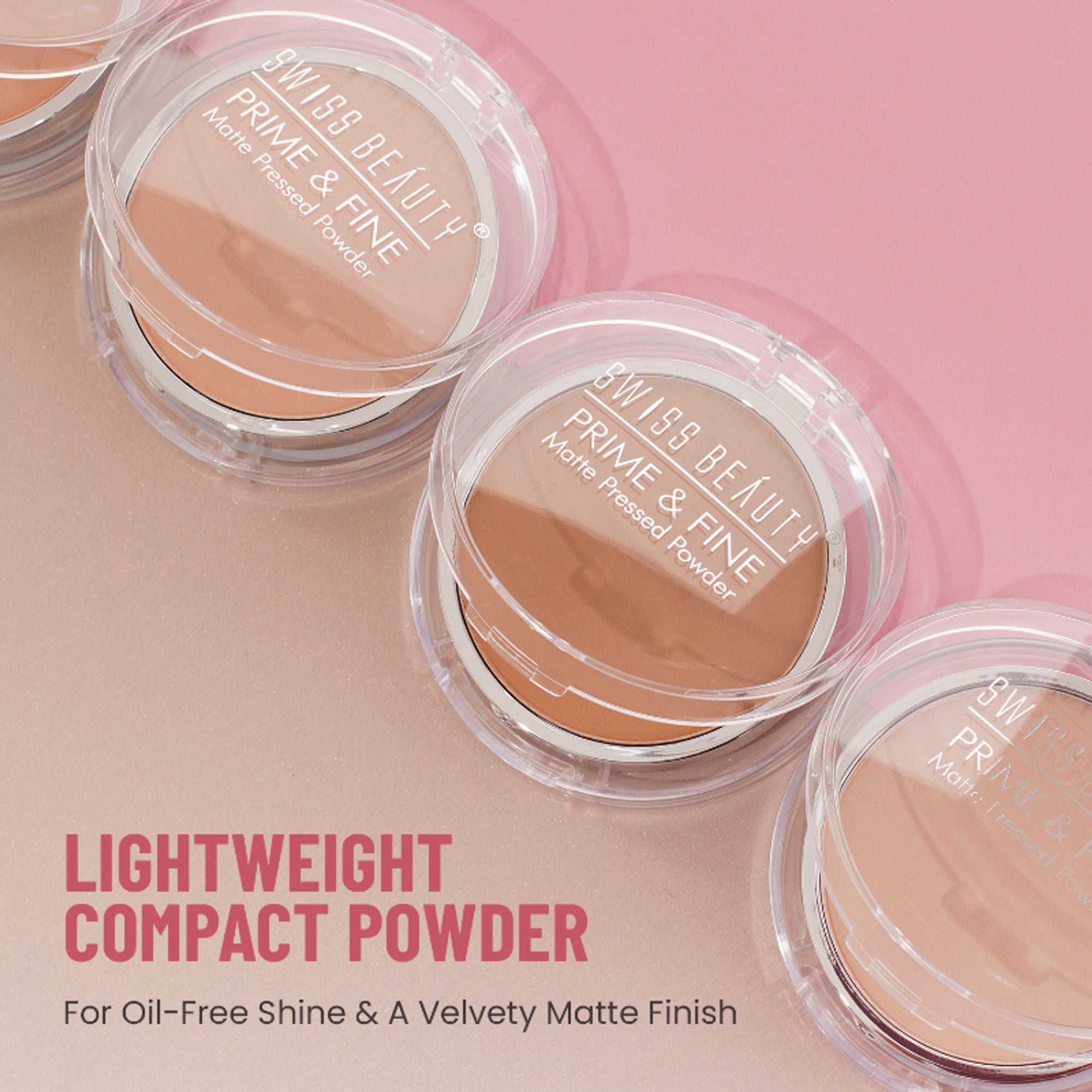 Swiss Beauty Prime & Fine Matte Pressed Powder - 4 Natural Beige