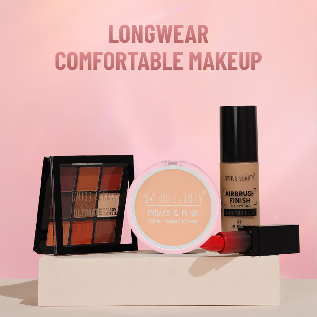 Swiss Beauty Prime & Fine Matte Pressed Powder - 4 Natural Beige