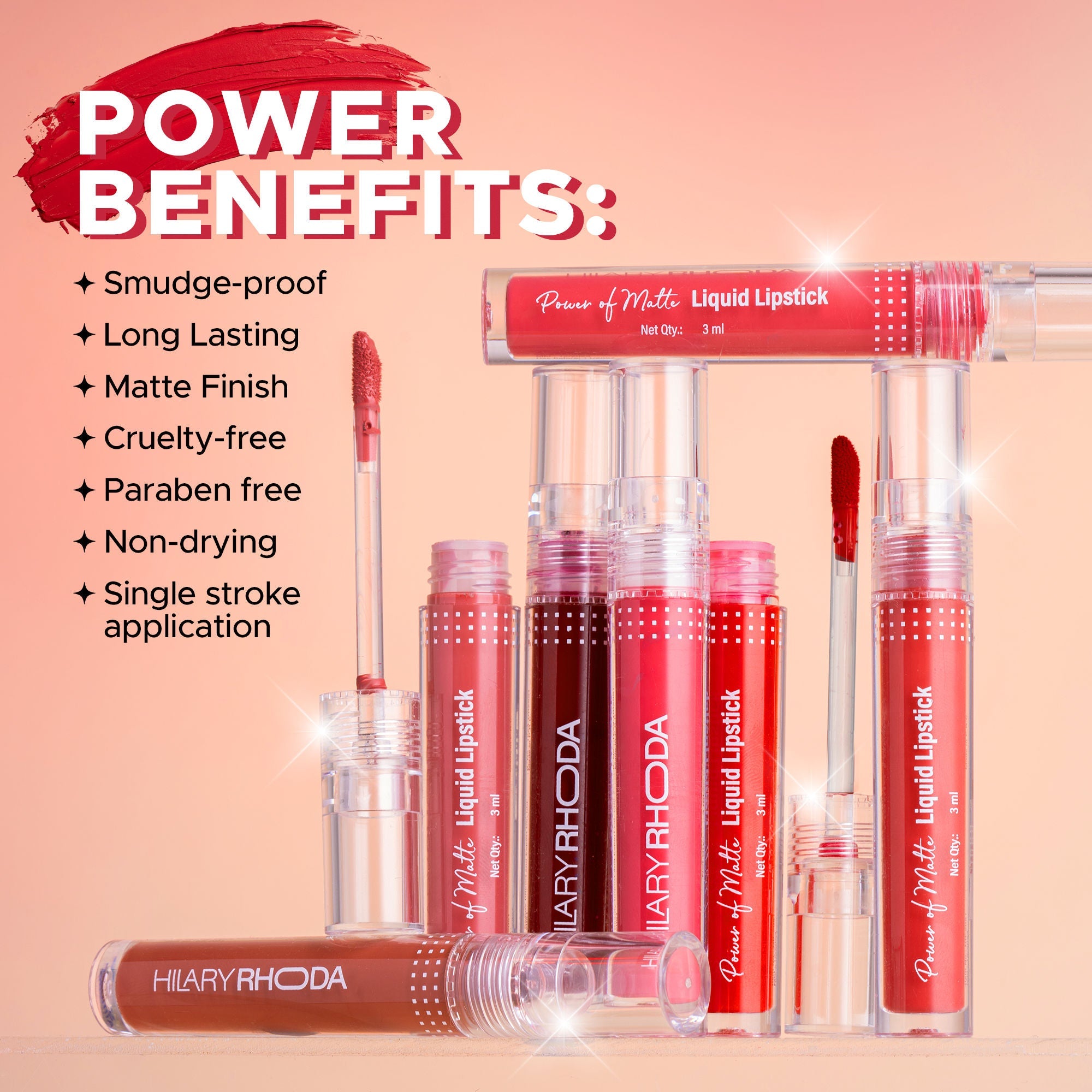 Hilary Rhoda Power Of Matte Liquid Lipstick - Peach Tease 07