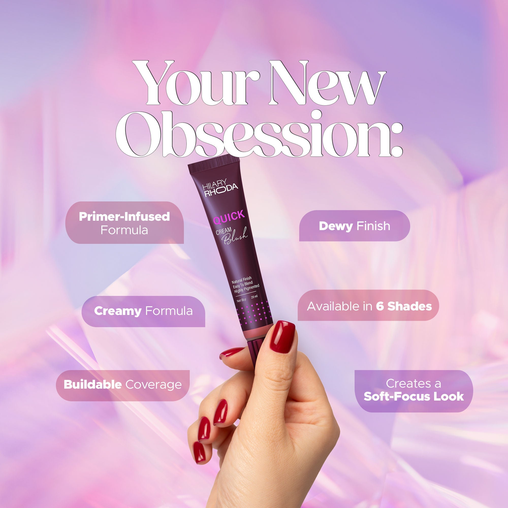 Hilary Rhoda Quick Cream Blush - Mauve Madness 03