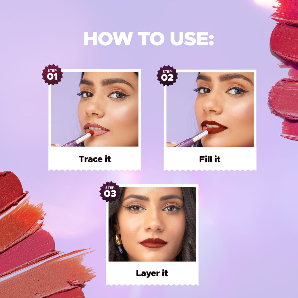 Hilary Rhoda Pro Matte Non-Transfer Waterproof Lipstick - Nude Rose 01