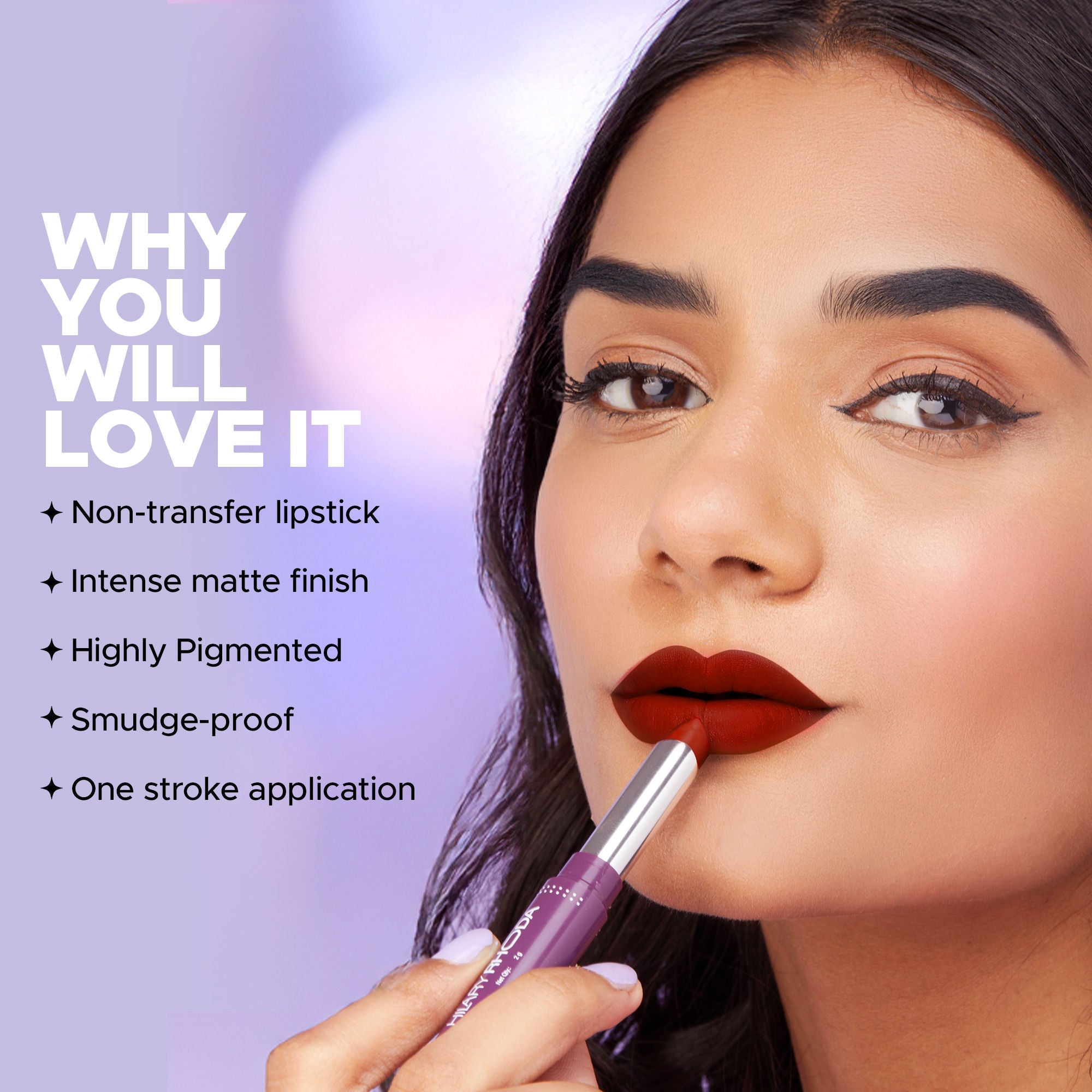 Hilary Rhoda Pro Matte Non-Transfer Waterproof Lipstick - Red Russian 18