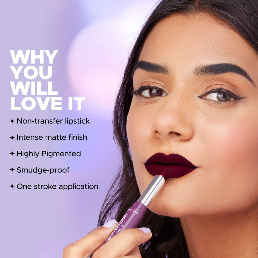 Hilary Rhoda Pro Matte Non-Transfer Waterproof Lipstick - Berry Bean 23