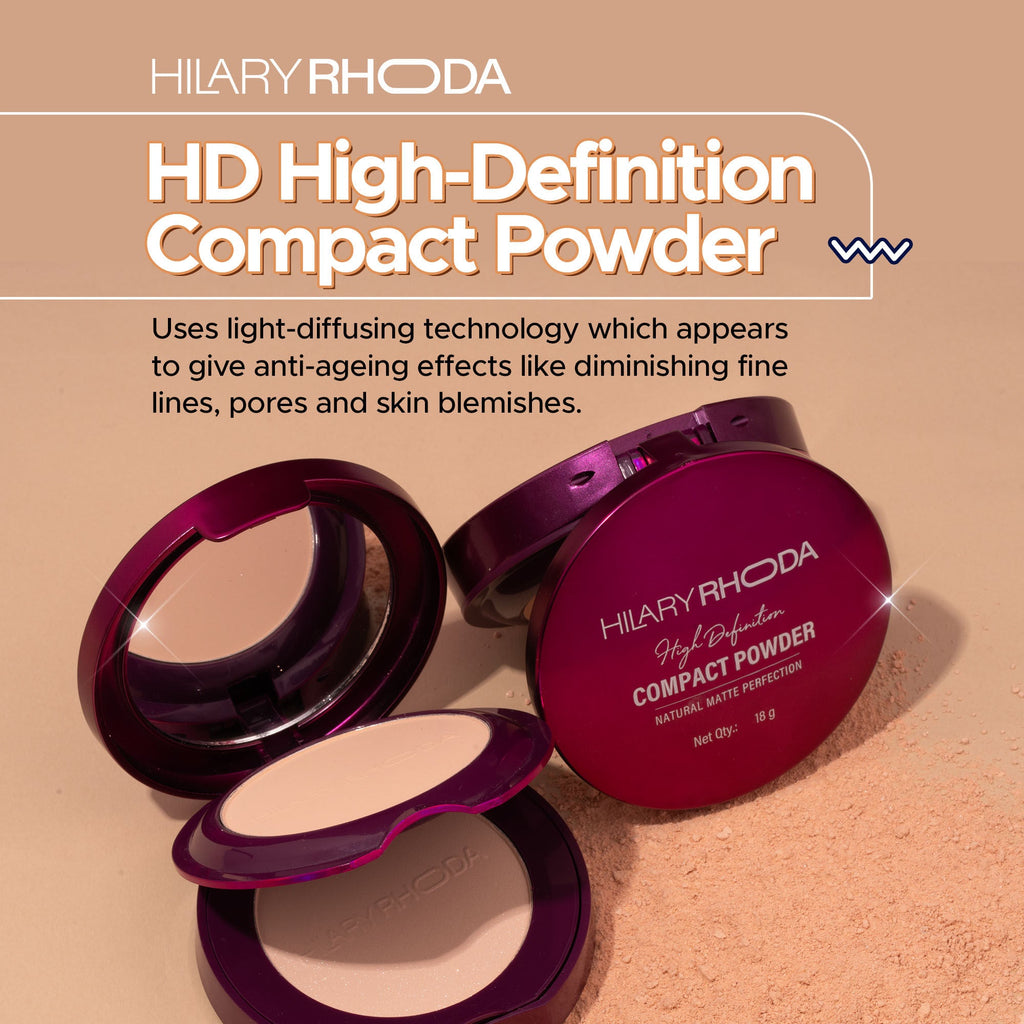 Hilary Rhoda HD High-Definition Matte Pressed Powder - Natural 02