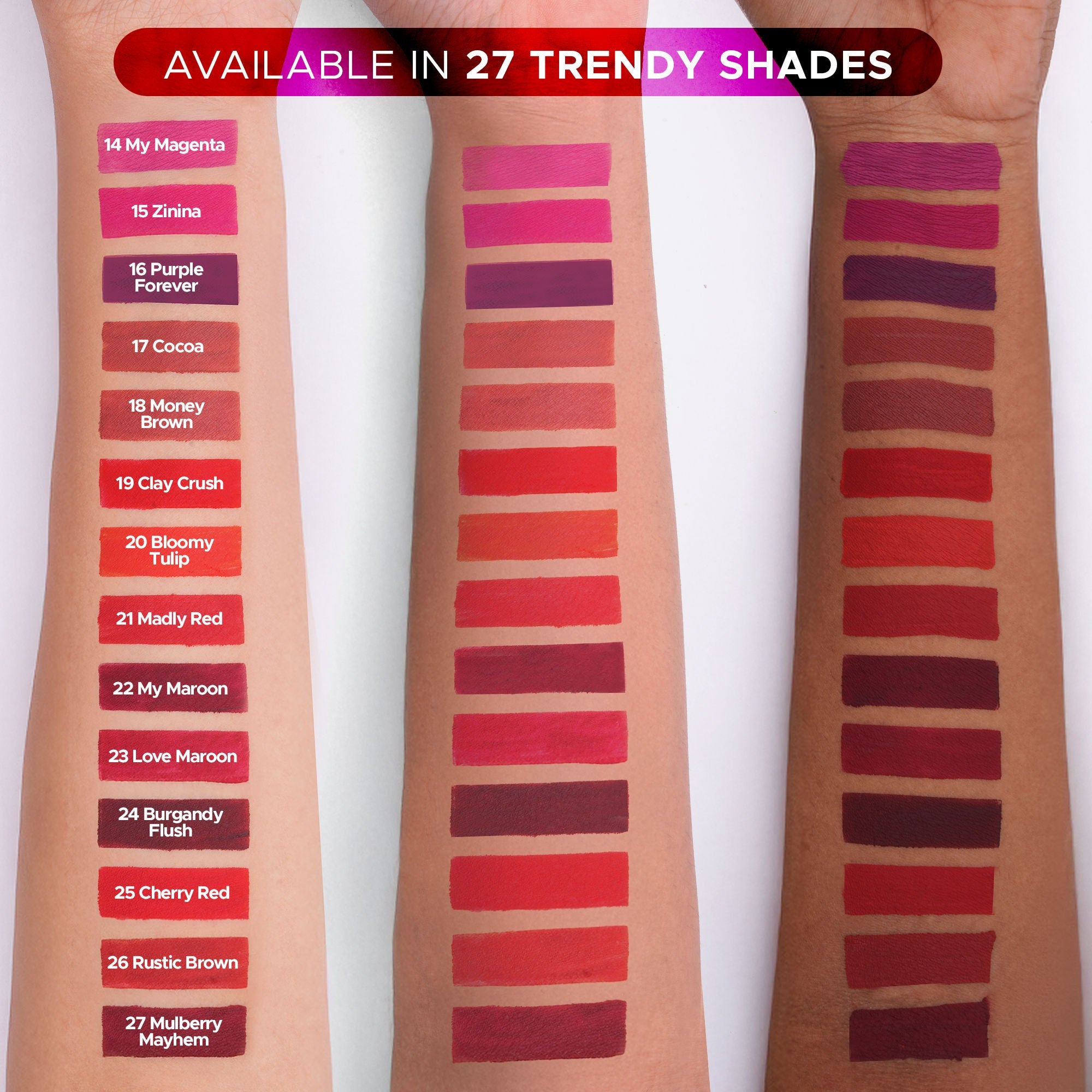 Hilary Rhoda Matte Love Non Transfer Liquid Lipstick - Burgandy Flush 24