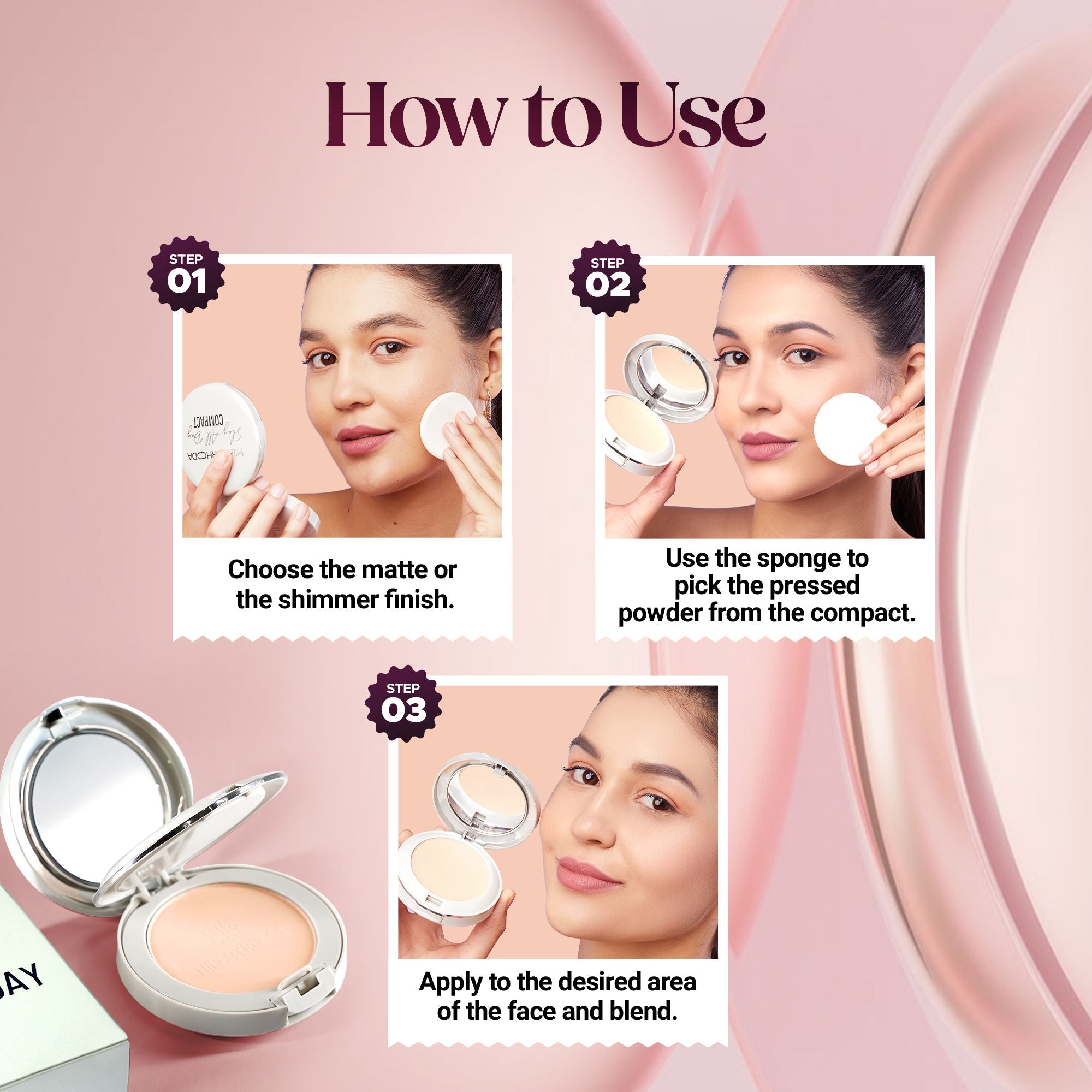 Hilary Rhoda Slay All Day Matte Compact - Beige 03