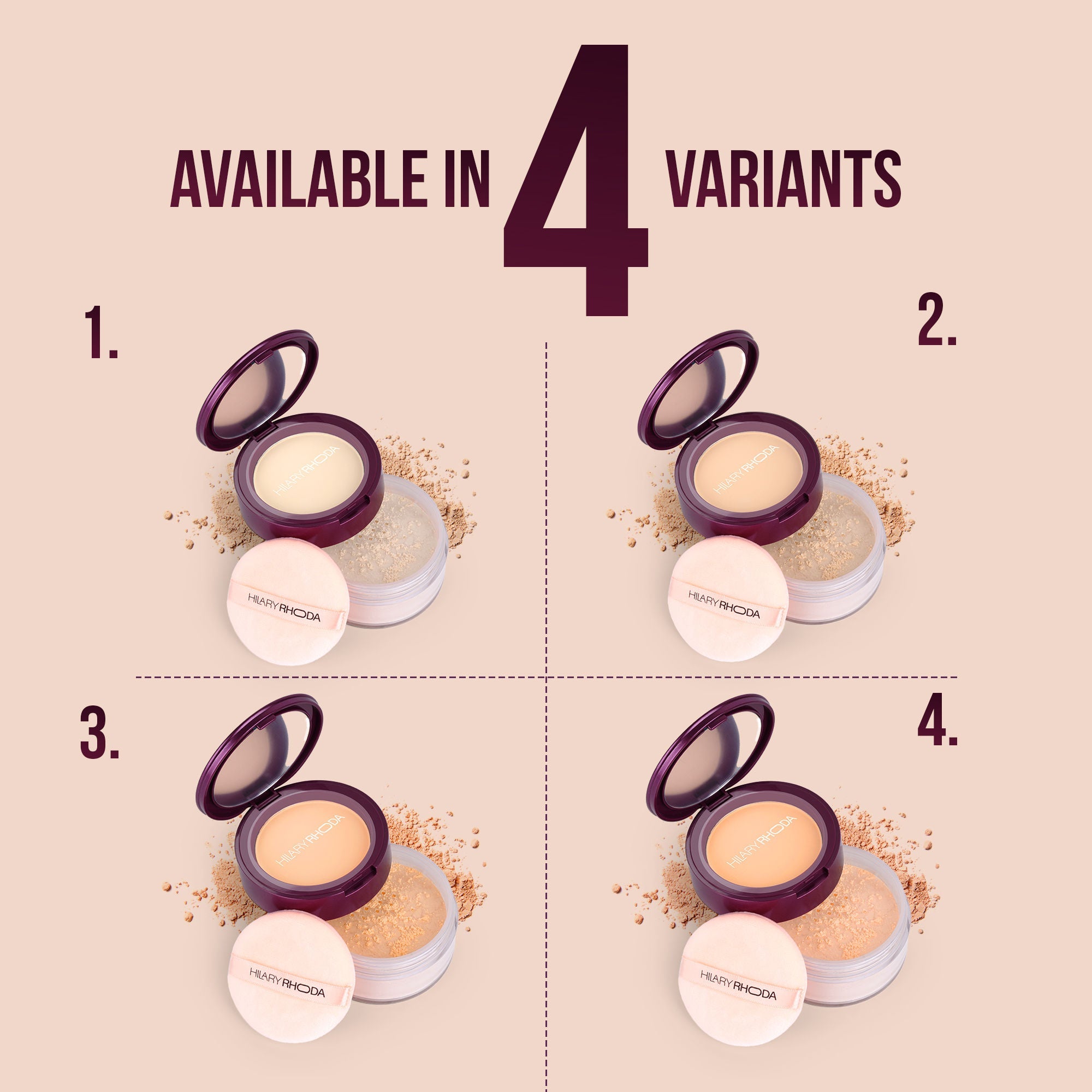 Hilary Rhoda The Setting Duo Matte Compact Powder - Beige 03