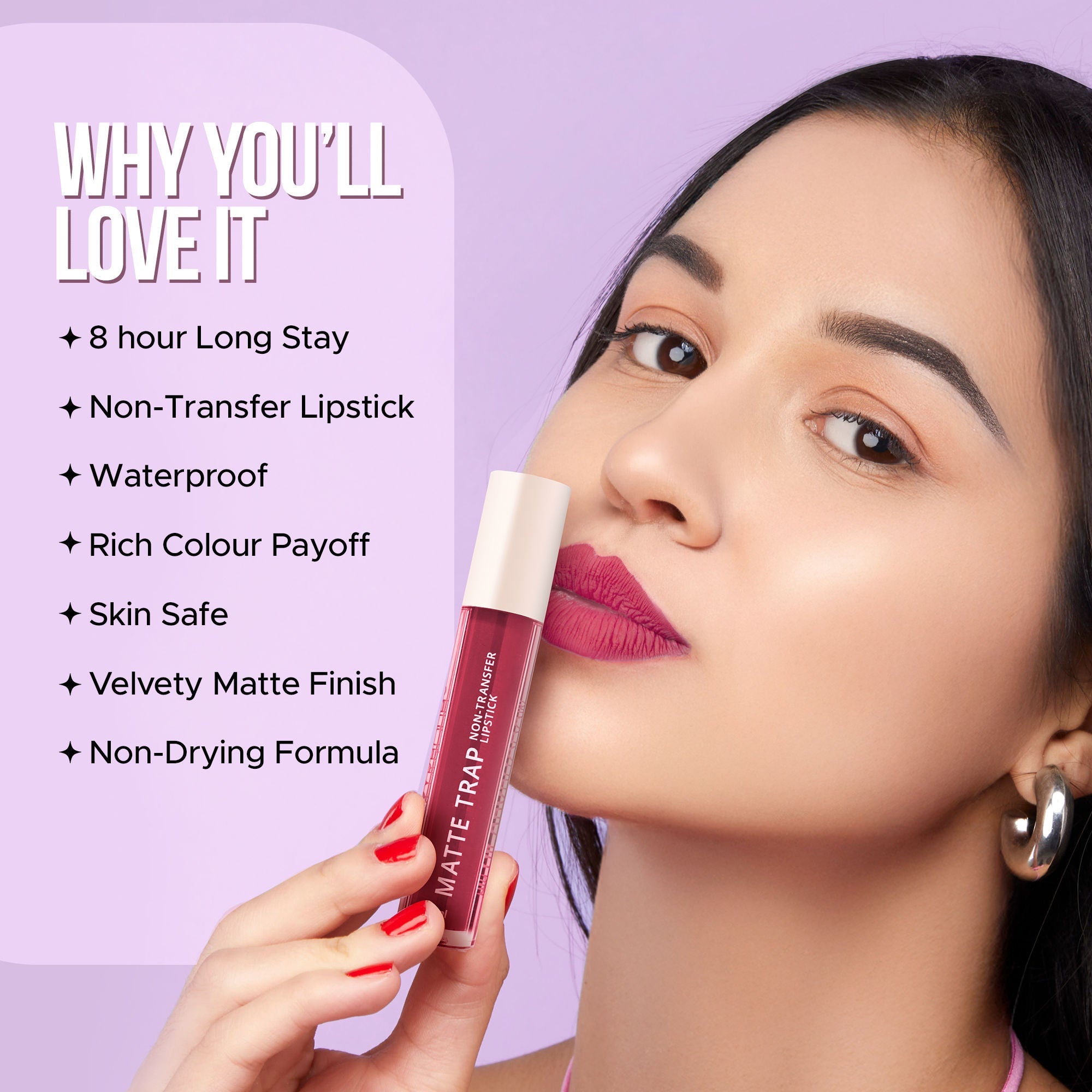 Hilary Rhoda Matte Trap Liquid Lipstick - Heat Pink 08