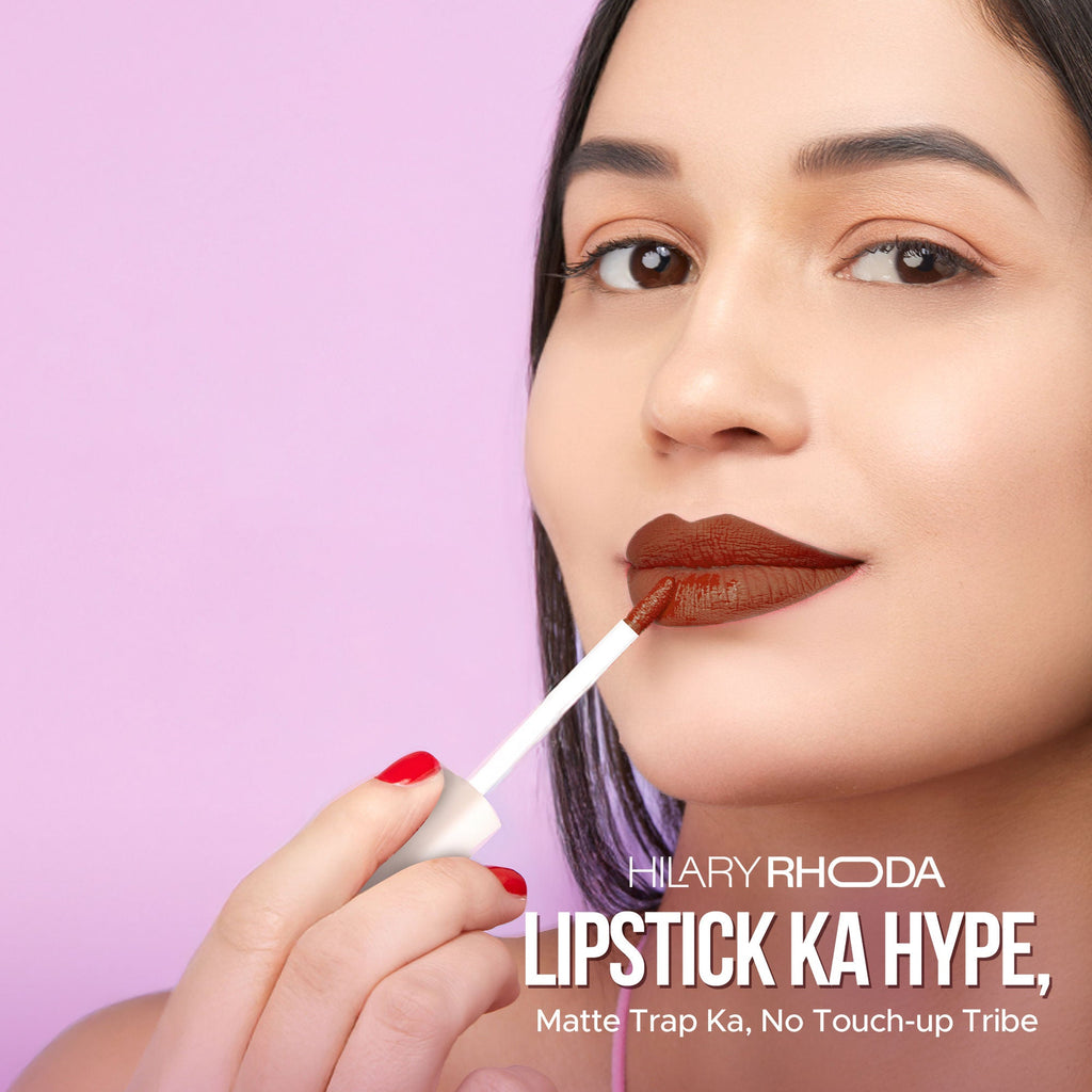 Hilary Rhoda Matte Trap Liquid Lipstick - Earthy Brown 14