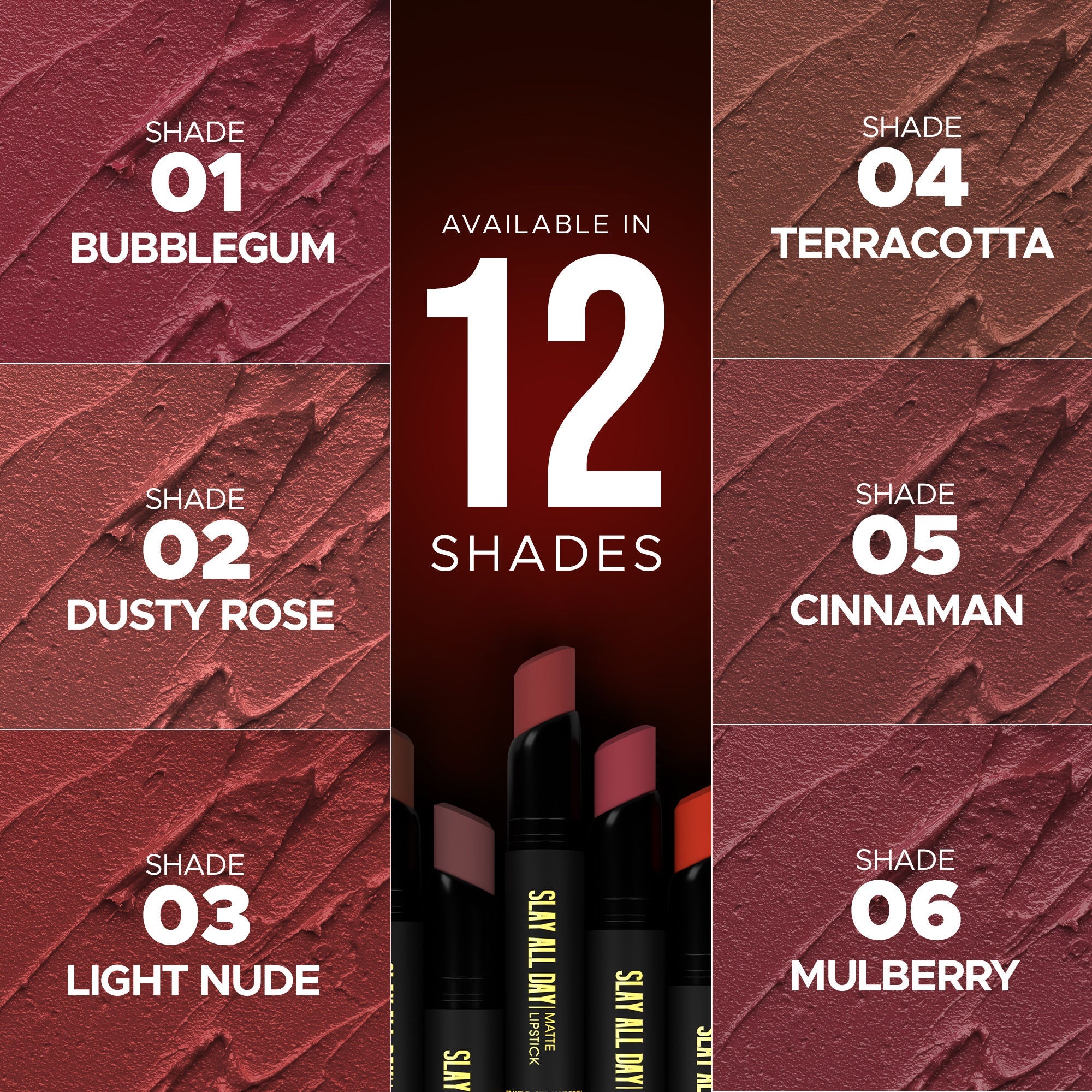 Hilary Rhoda Slay All Day Matte Lipstick - Dark Red 11