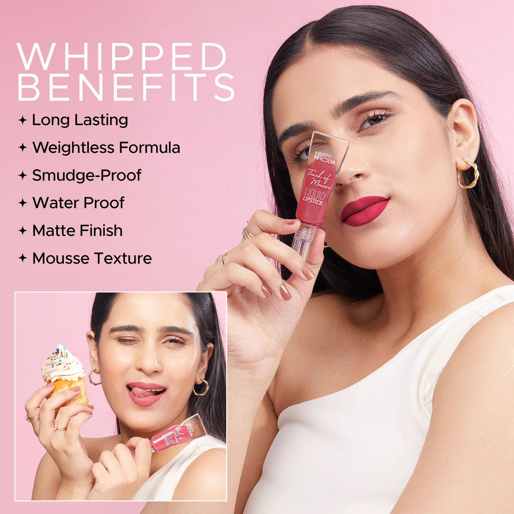 Hilary Rhoda Touch Of Mousse Waterproof Lipstick - Little Peachy 02
