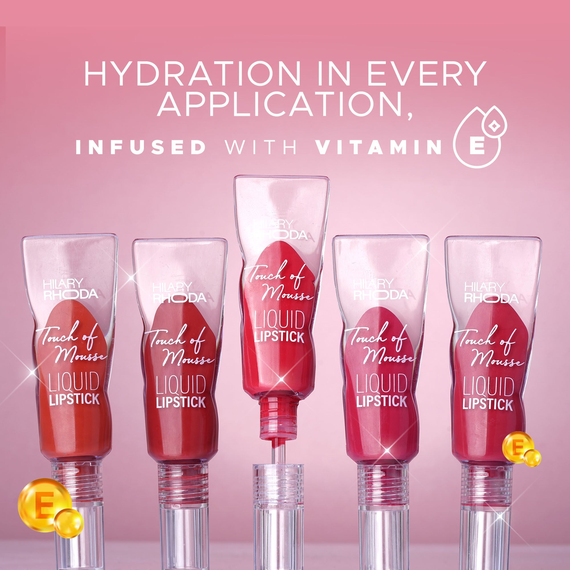 Hilary Rhoda Touch Of Mousse Waterproof Lipstick - Pink Casual 03