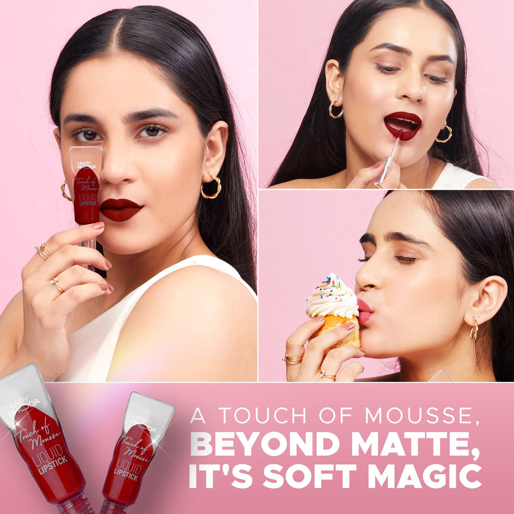 Hilary Rhoda Touch Of Mousse Waterproof Lipstick - Wild Wine 10