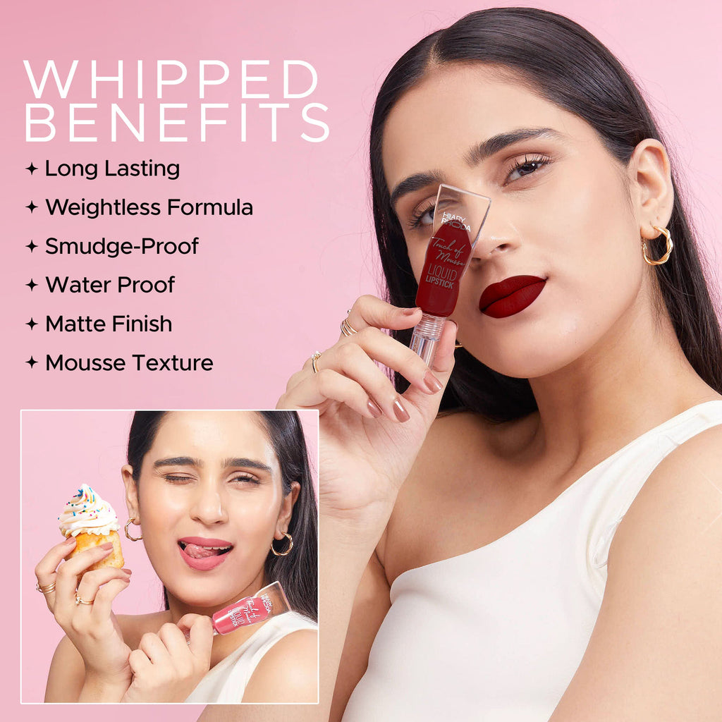 Hilary Rhoda Touch Of Mousse Waterproof Lipstick - Extra Maroon 12