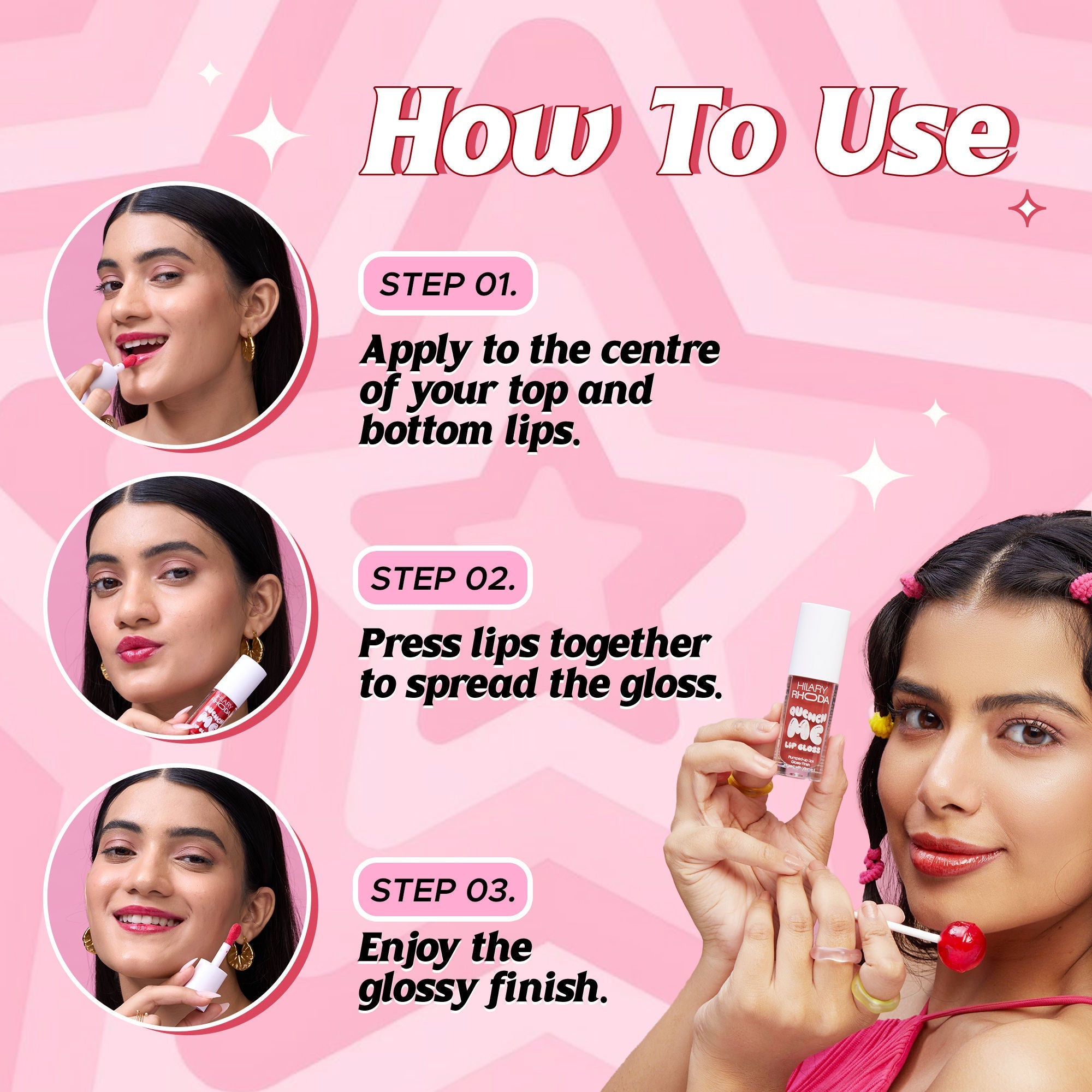 Hilary Rhoda Quench Me Lip Gloss - Cotton Candy 06