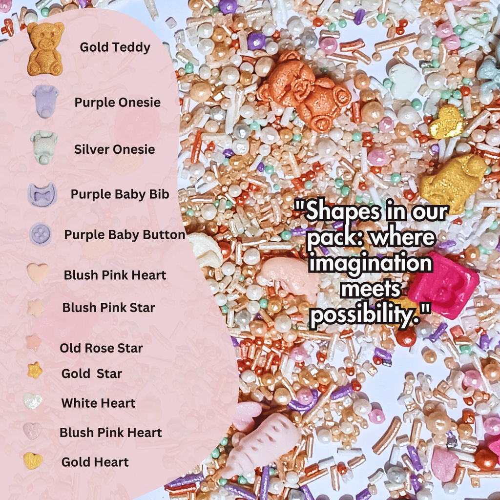 Confect Girls Baby Shower Sprinkles | Edible Sprinkles