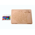 Kraftsman English Alphabets Wooden Jigsaw Puzzles Fish Shape Puzzle | Color Kit Included