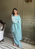 Teeya Creation Sky Color Crunchy Silk Party Wear Salwar Suit