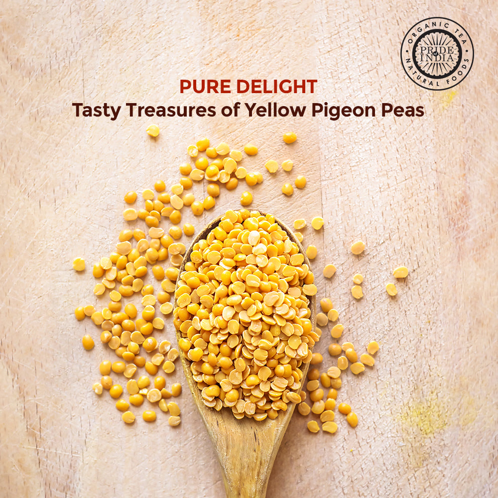 Indian Split Yellow Pigeon Peas - Protein & Fiber Rich Toor Dal Jar