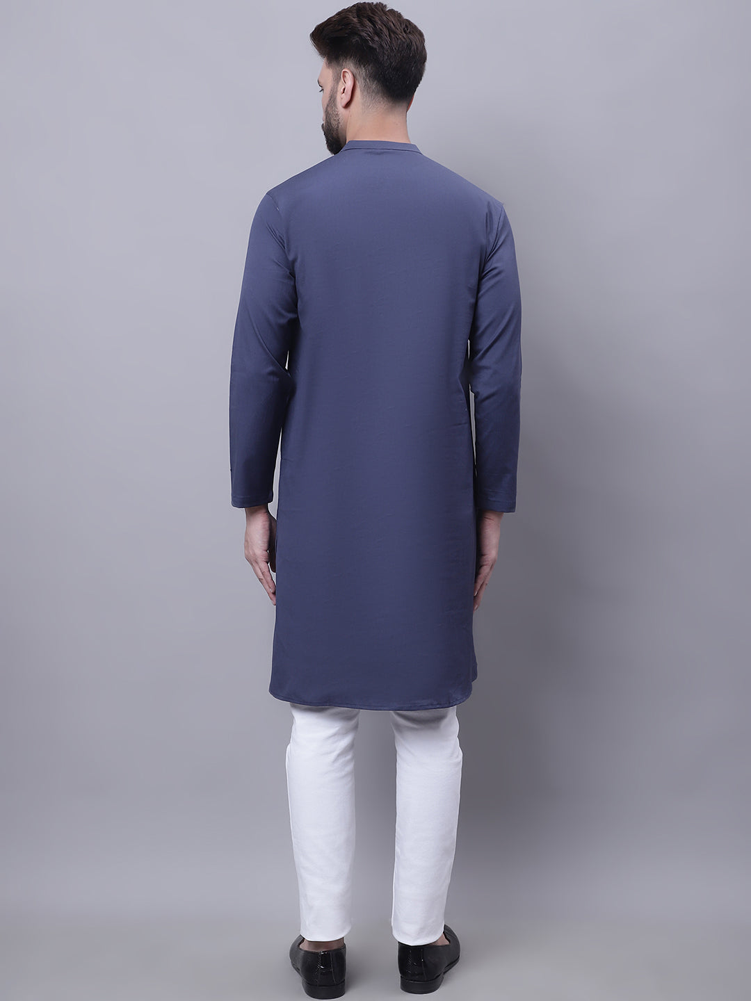 Even Apparels Grey Sherwani Kurta With Asymetrical Cut