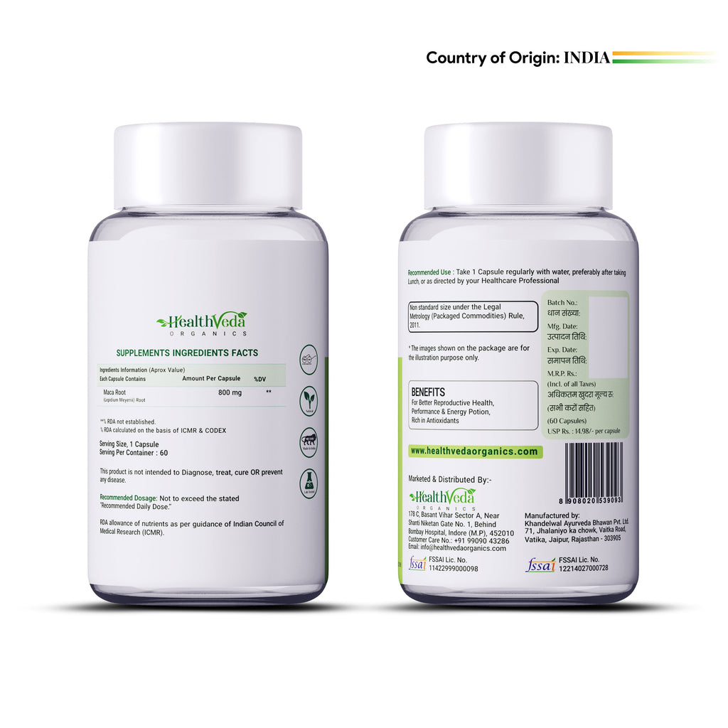 Health Veda Organics Maca Root Capsules