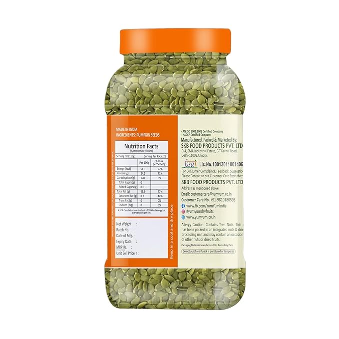 Yum Yum Roasted & Salted Pumpkin Seeds Jar