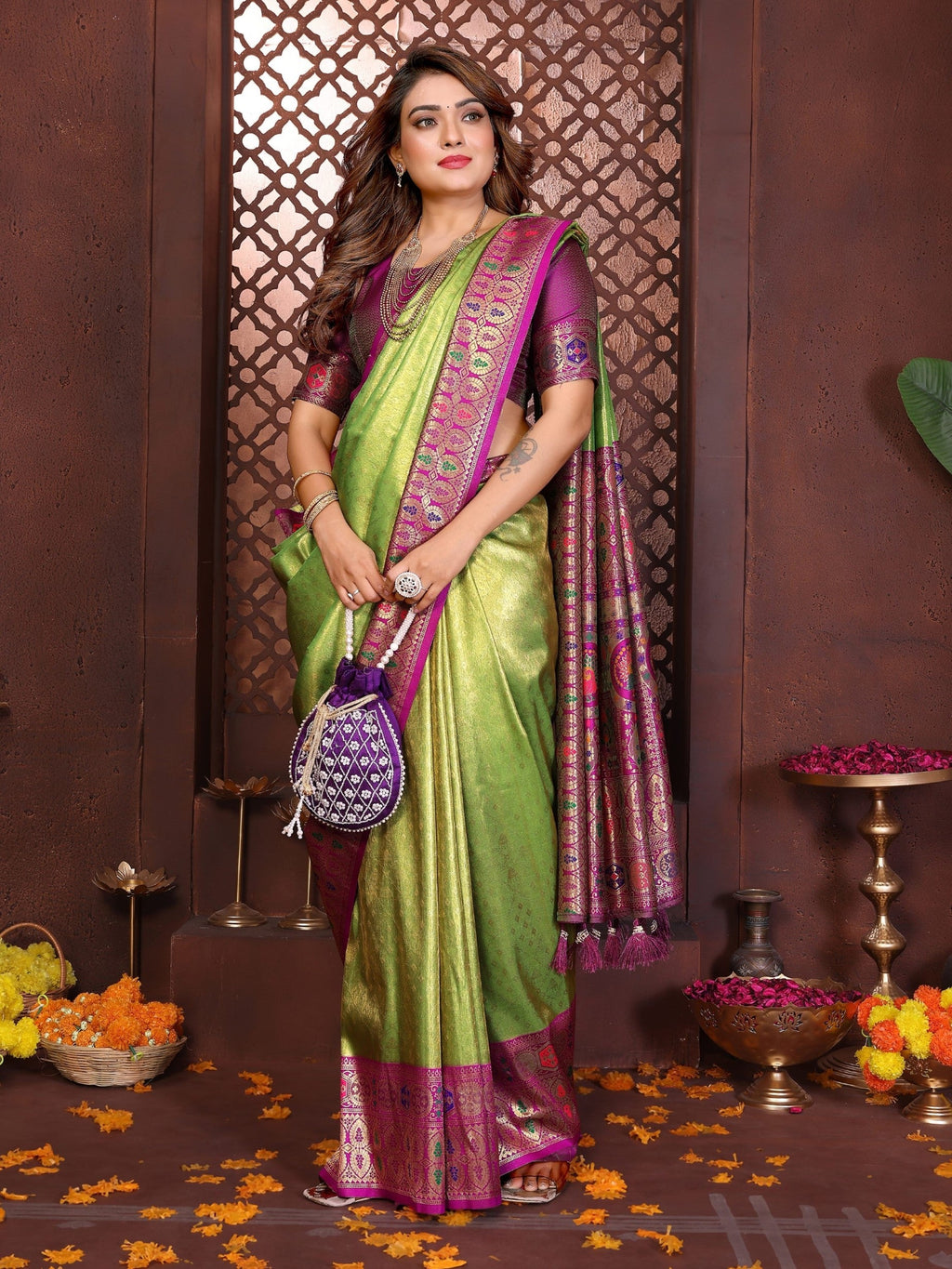 Anaita Banarasi Tissue Silk Saree