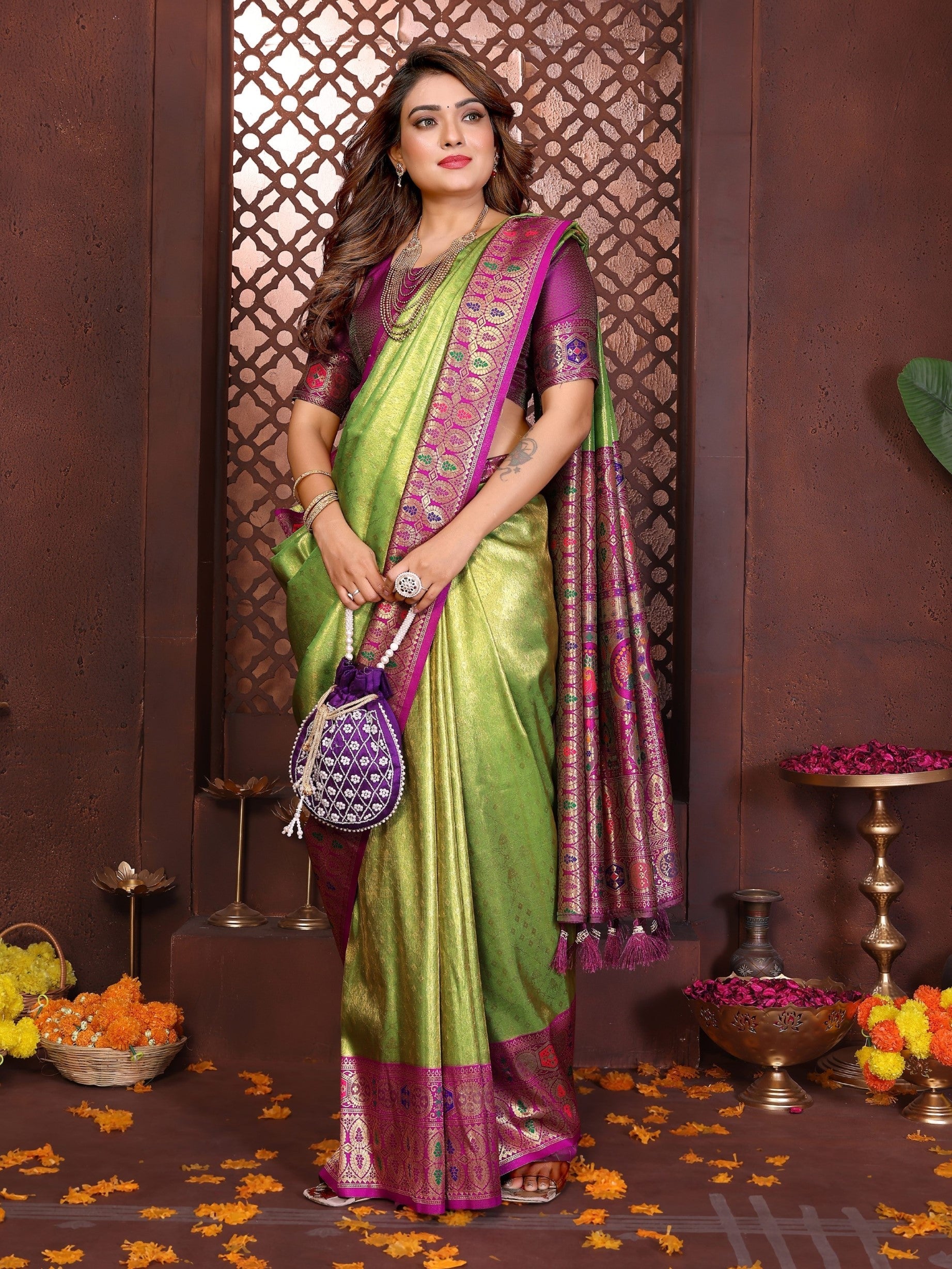 Anaita Banarasi Tissue Silk Saree