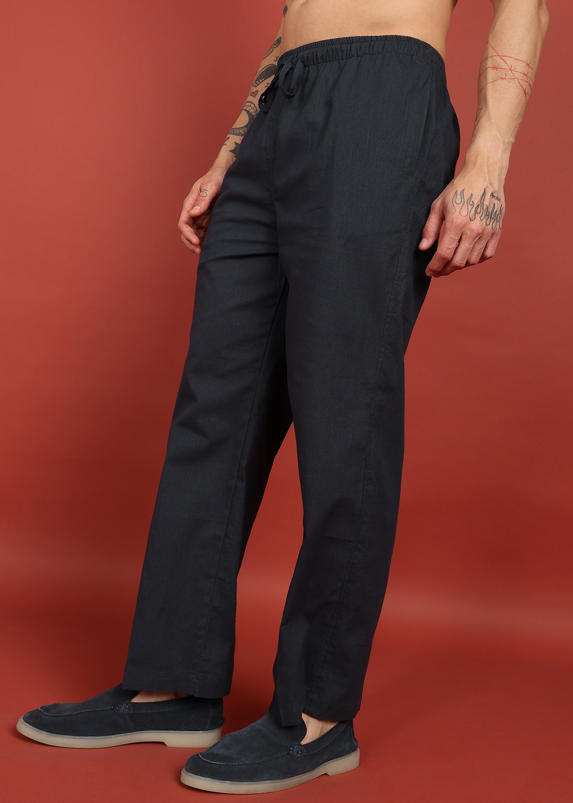 Fabmade Midnight Ease Relaxed-Fit Trousers